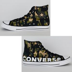 New Converse unisex camo woodland hi sneakers